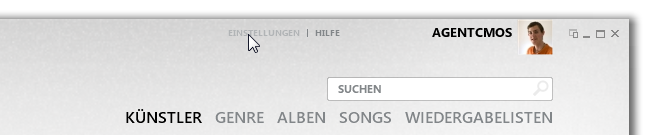 Zune Software Einstellungen