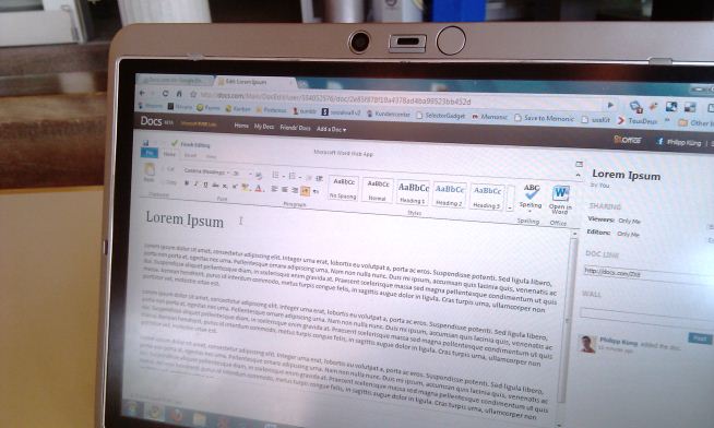 docs.com auf einem HP 2710P